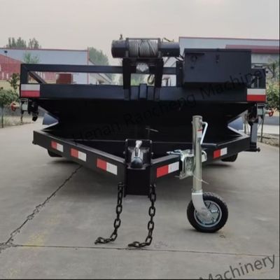 5t 5m*2.2m Platform Truk Semi Trailer Axle Double-Axle Electric Brake