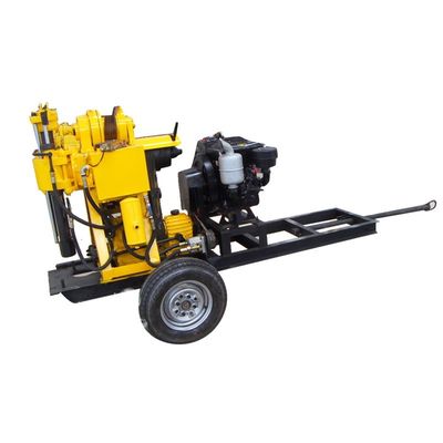 200m kedalaman Hydraulic Small Borhole Drilling Rig Mutil Fungsi Mesin Pengeboran Dengan Mesin Diesel 20HP