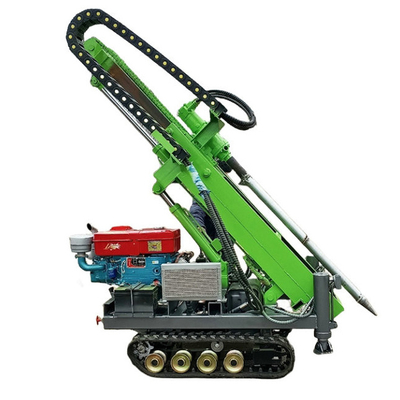 Rubber Crawler Mounted Solar Pile Driver 25HP Mesin Diesel 30m Kedalaman Piling